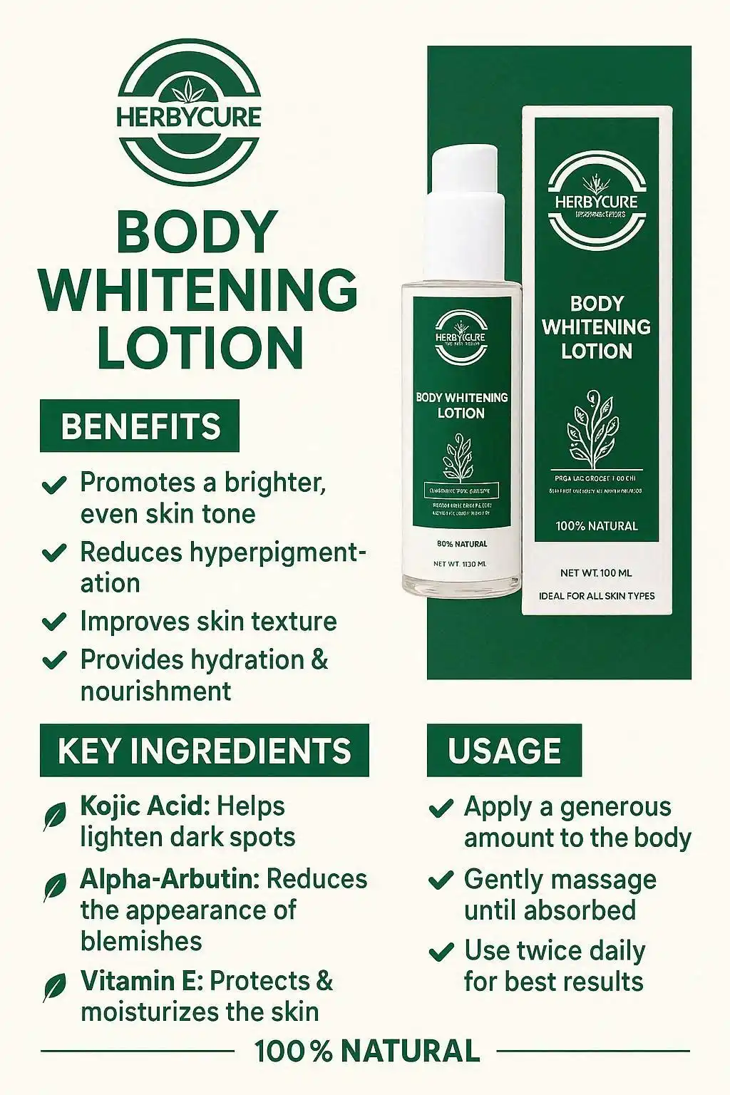 BODY WHITENING LOTION - HBC-65