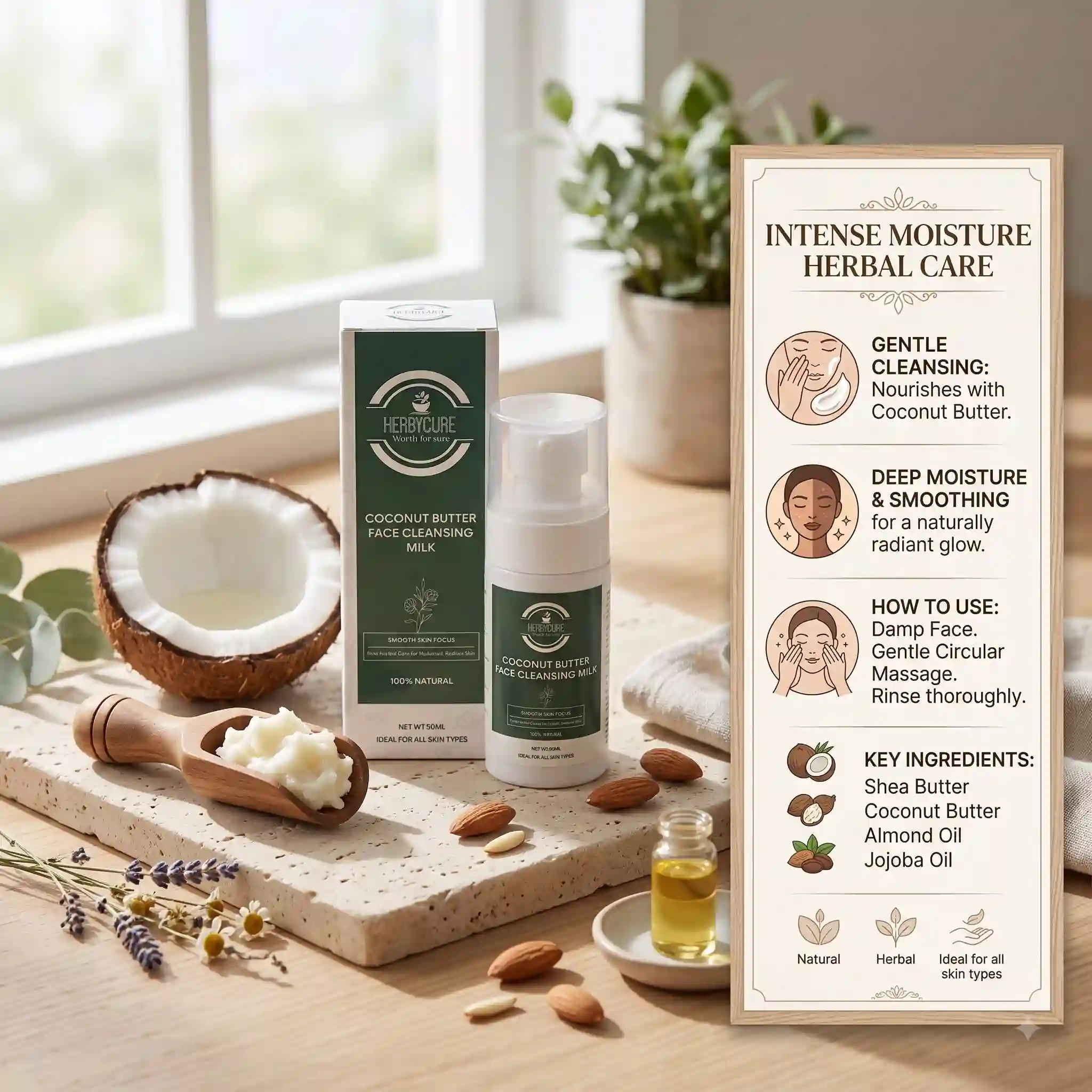 COCONUT BUTTER FACE CLEANSER - HBC - 102