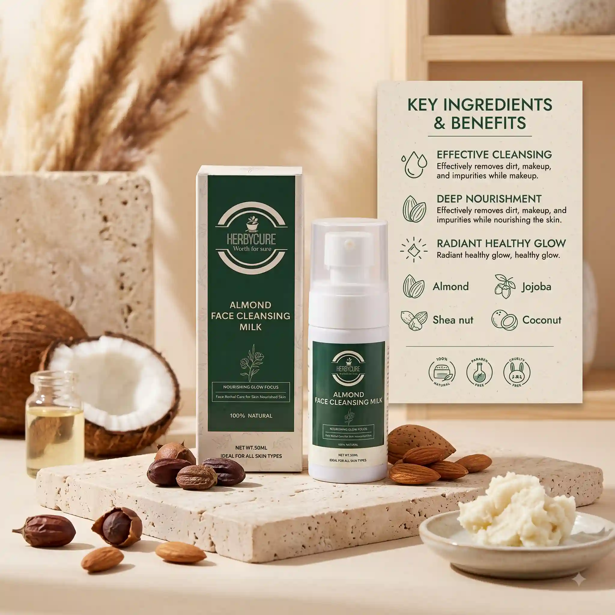 ALMOND FACE CLEANSER - HBC - 99
