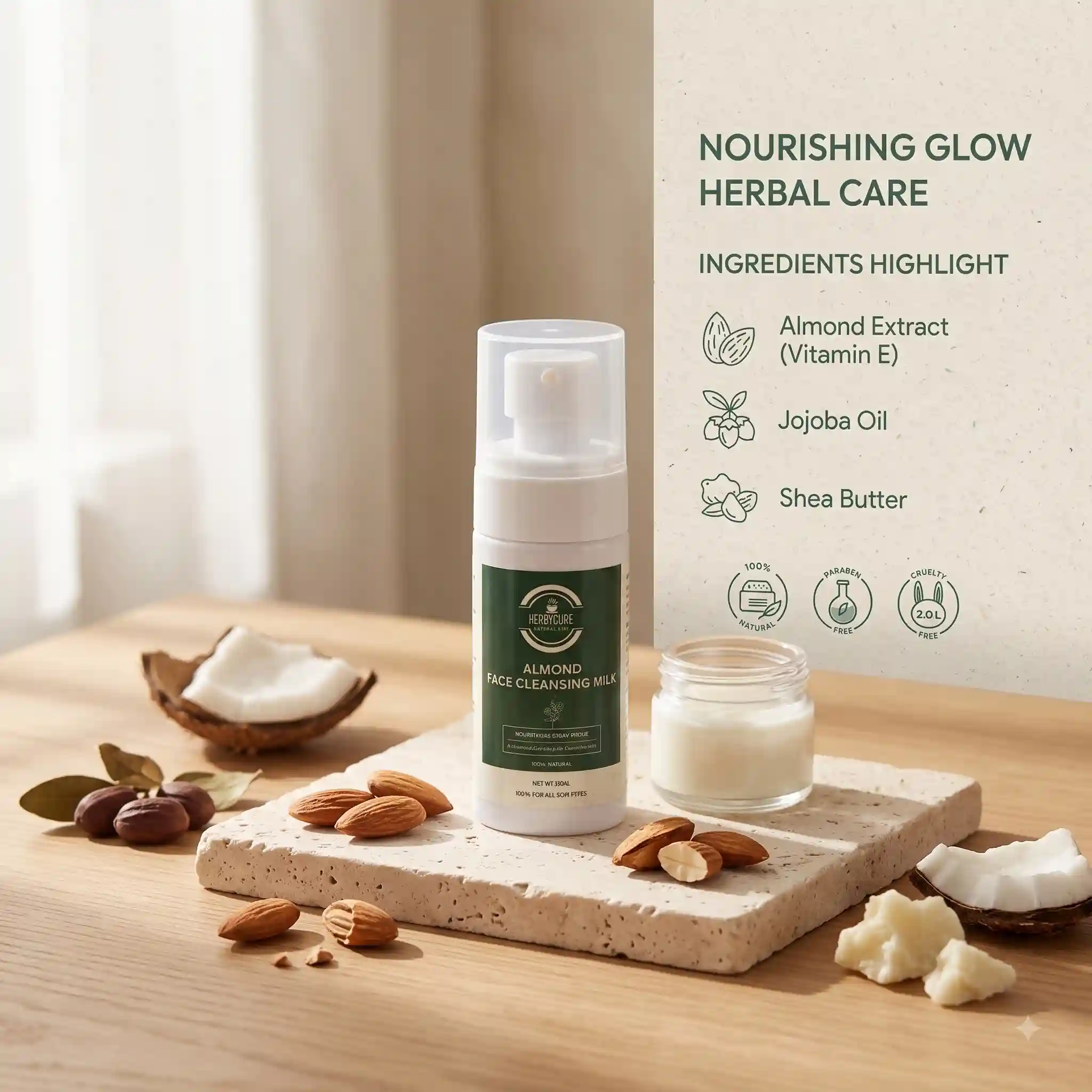 ALMOND FACE CLEANSER - HBC - 99