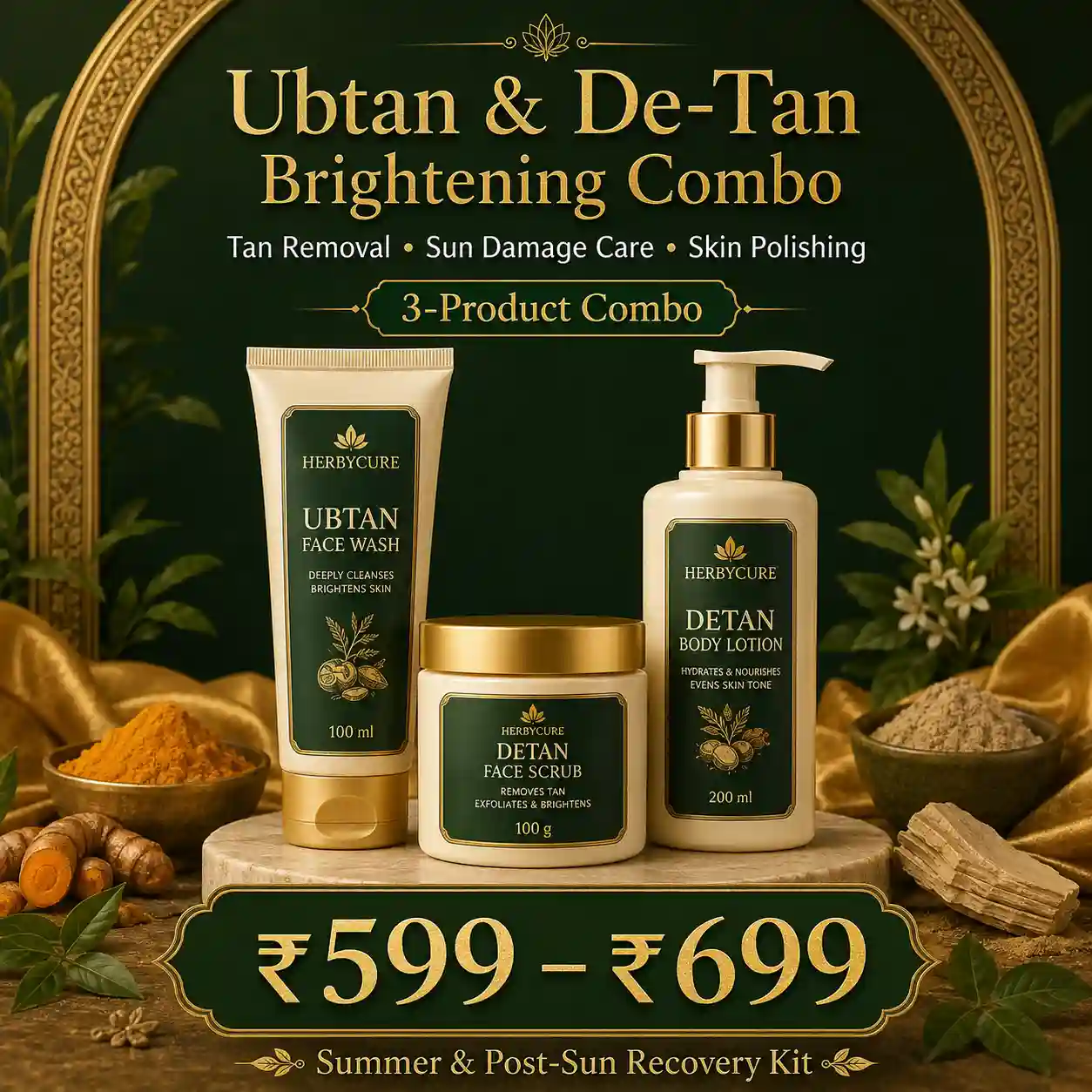 Ubtan & De-Tan Brightening Combo
