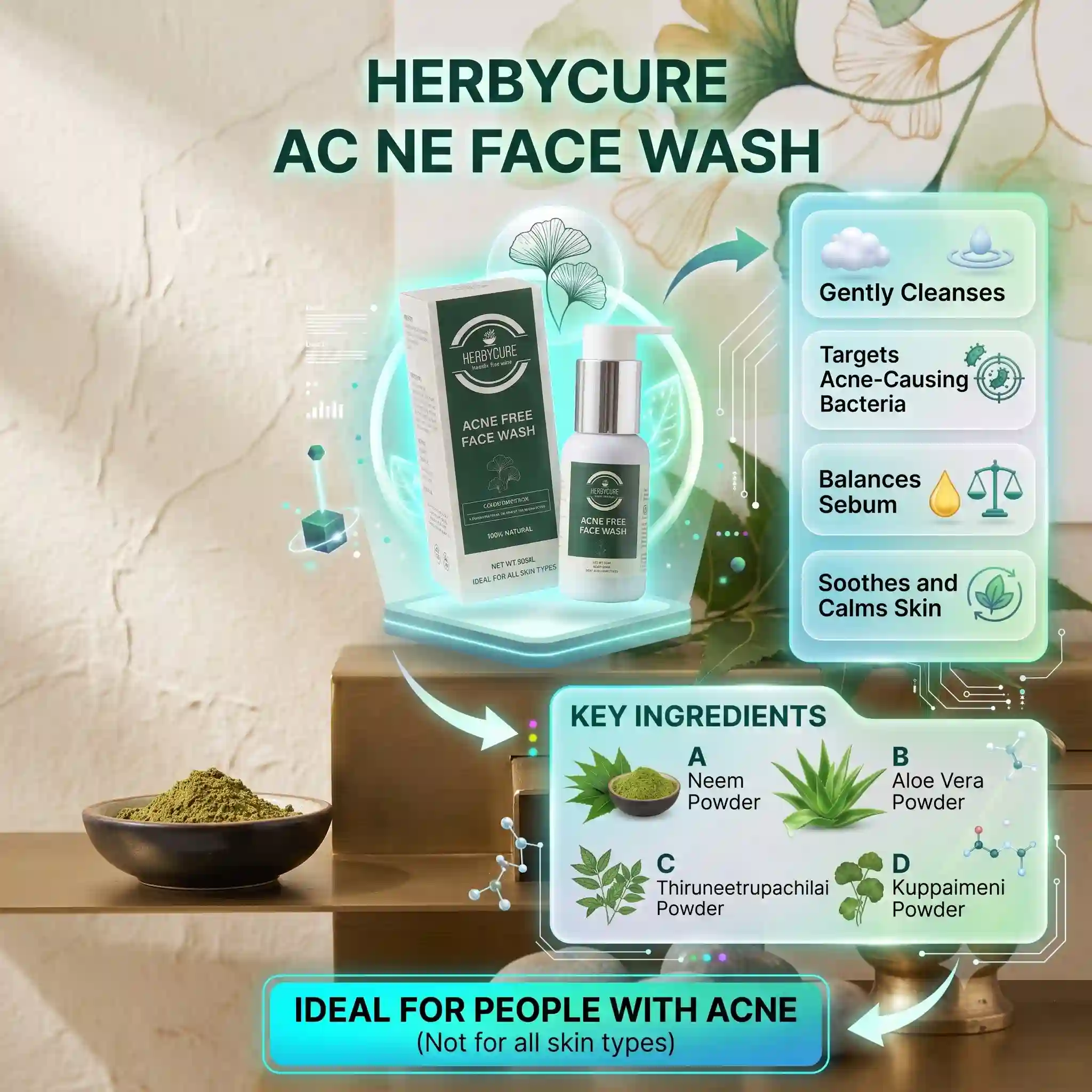 ACNE FREE FACE WASH - HBC - 63