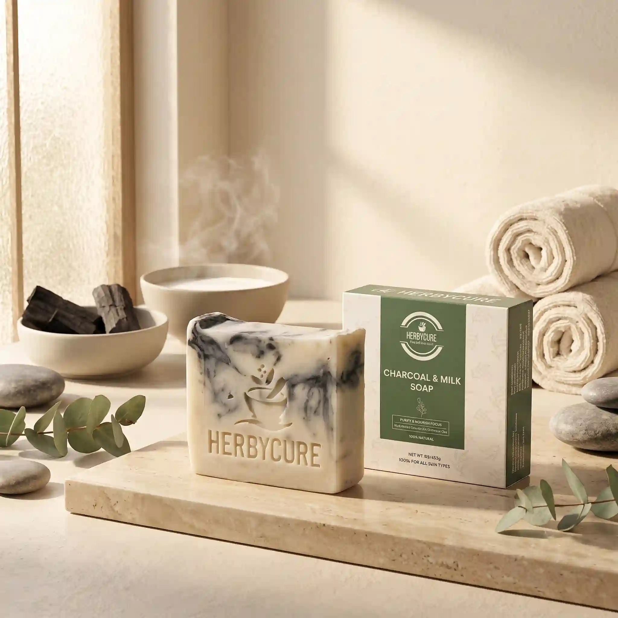 CHARCOAL & MILK SOAP