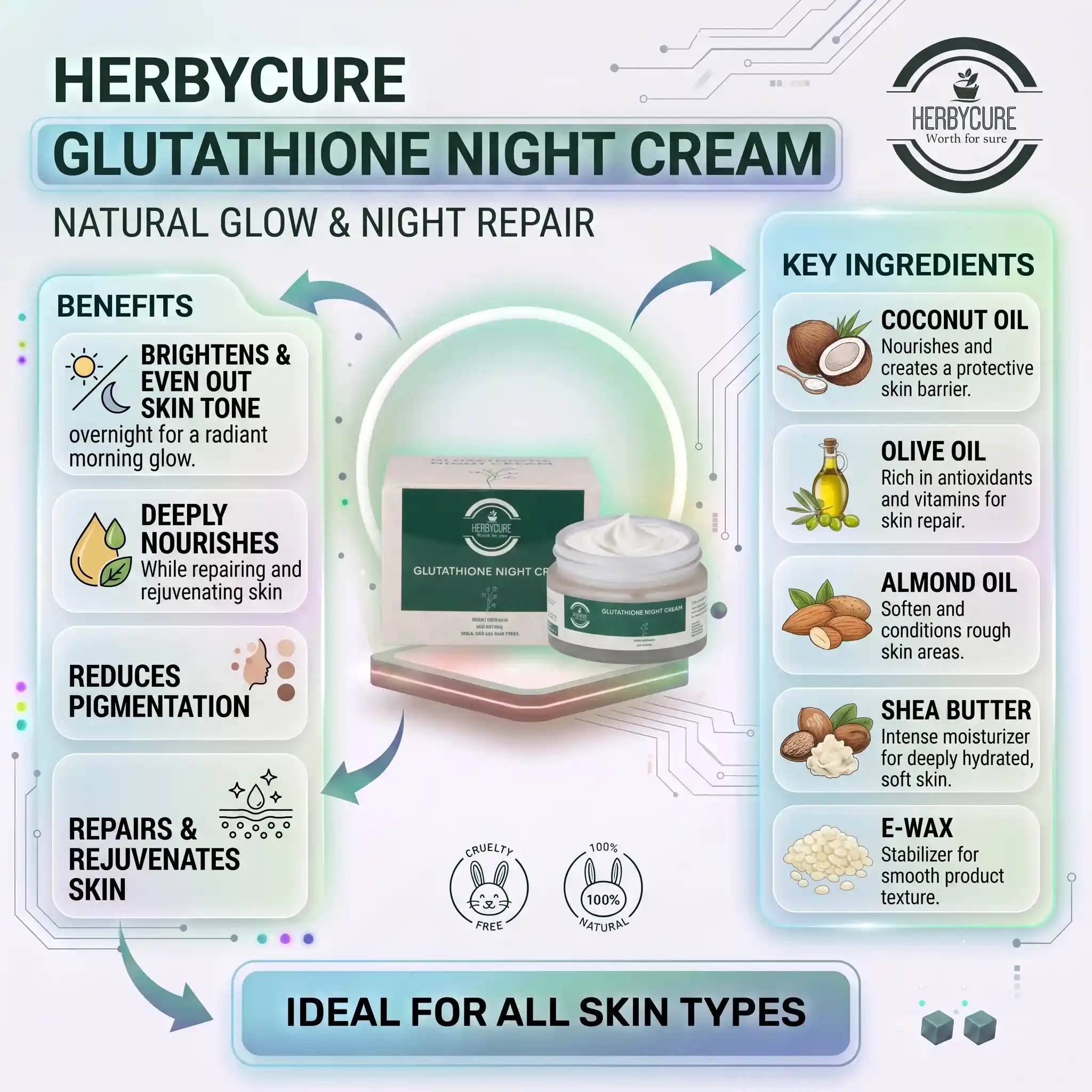 GLUTATHIONE NIGHT CREAM - HBC - 47