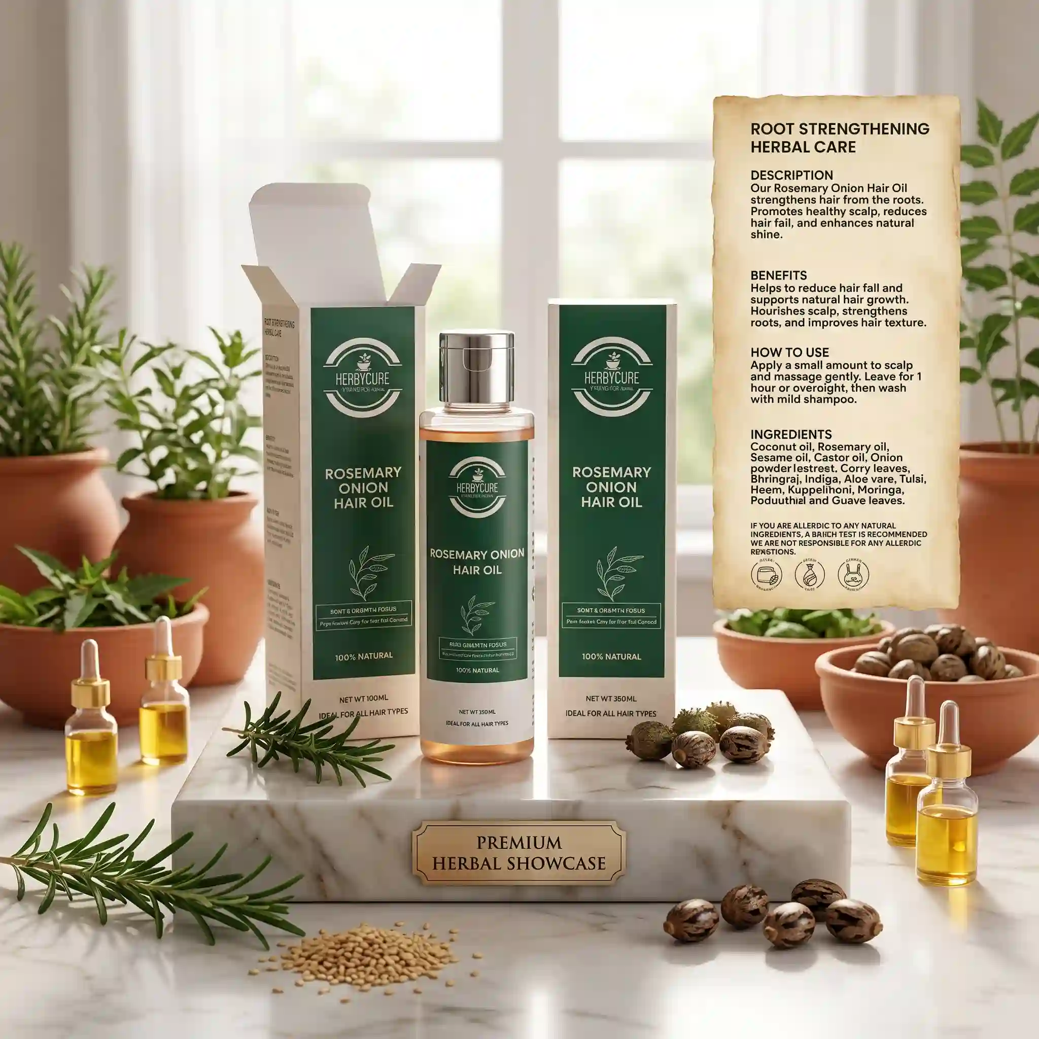 ROSEMARY ONION HAIR OIL - HBC- 21
