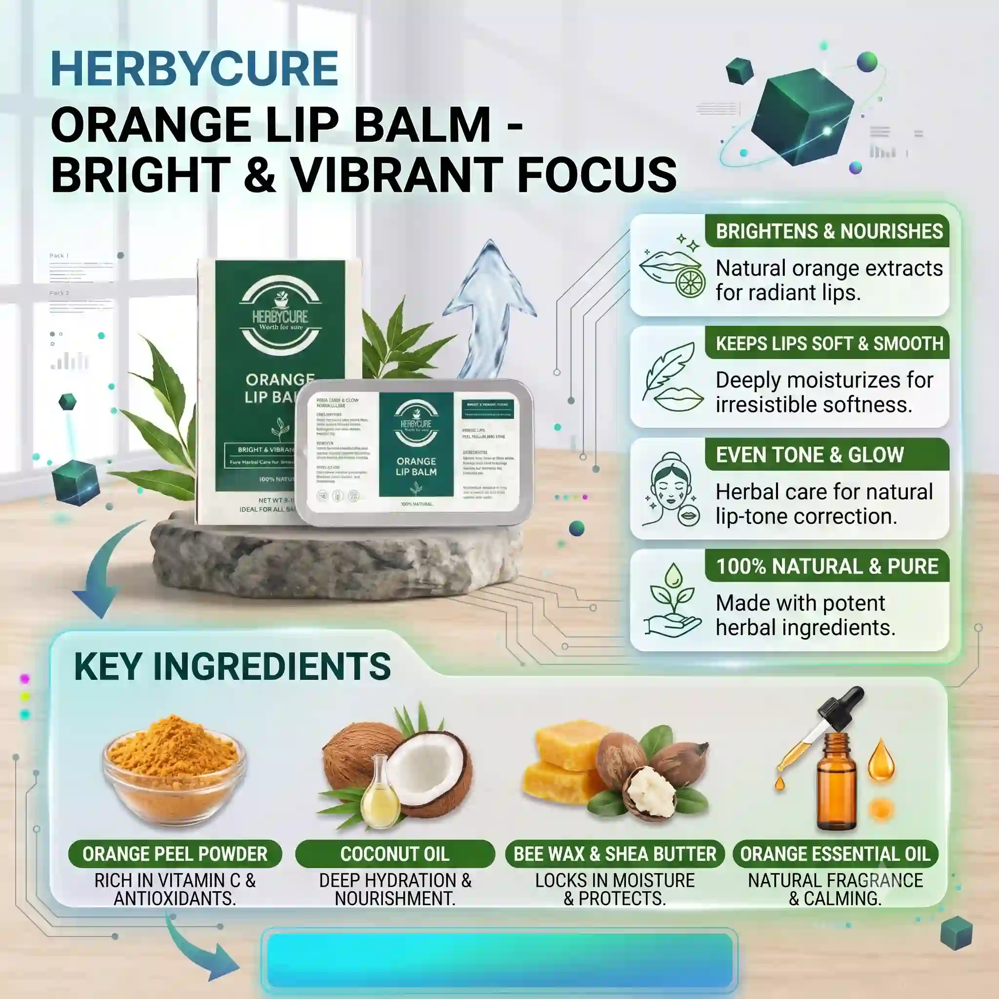 ORANGE LIP BALM - HBC-79