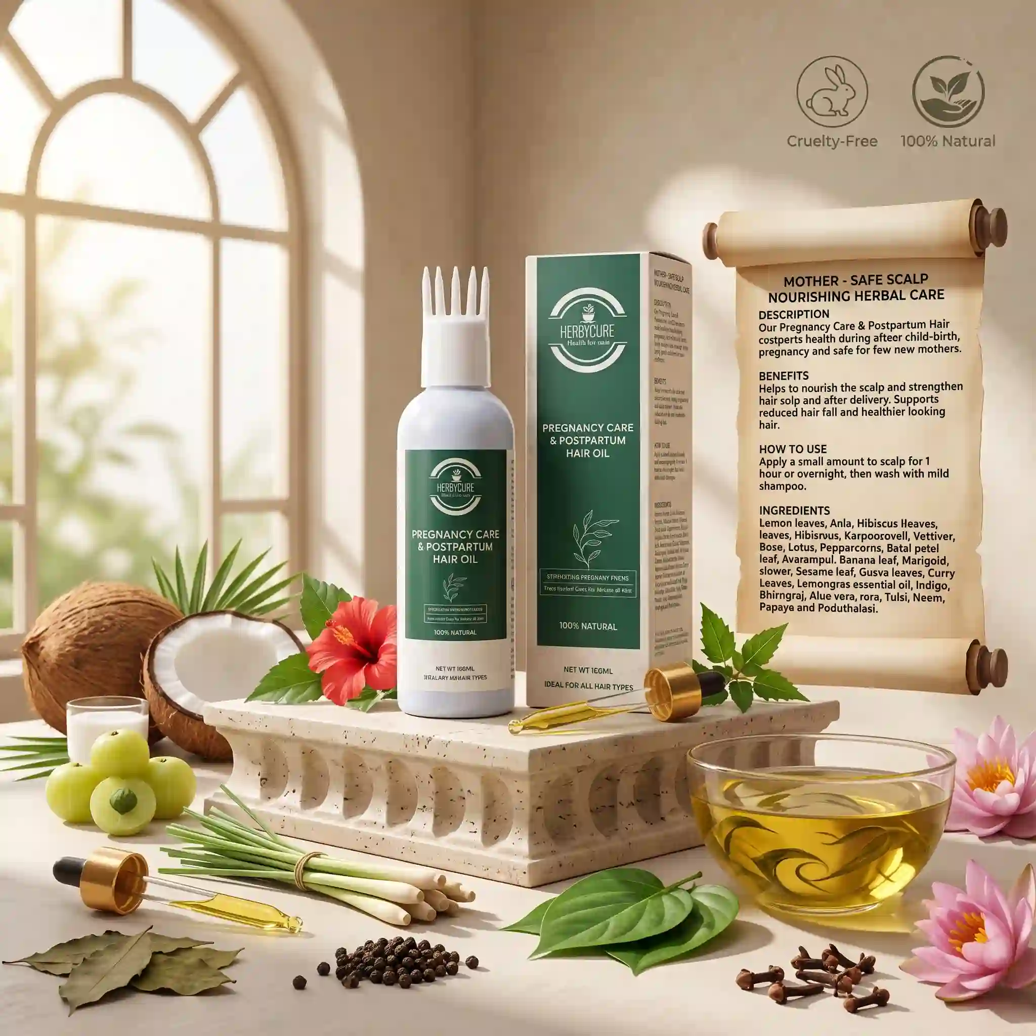 PREGNANCY CARE & POTPARTUM HAIR OIL - HBC-22