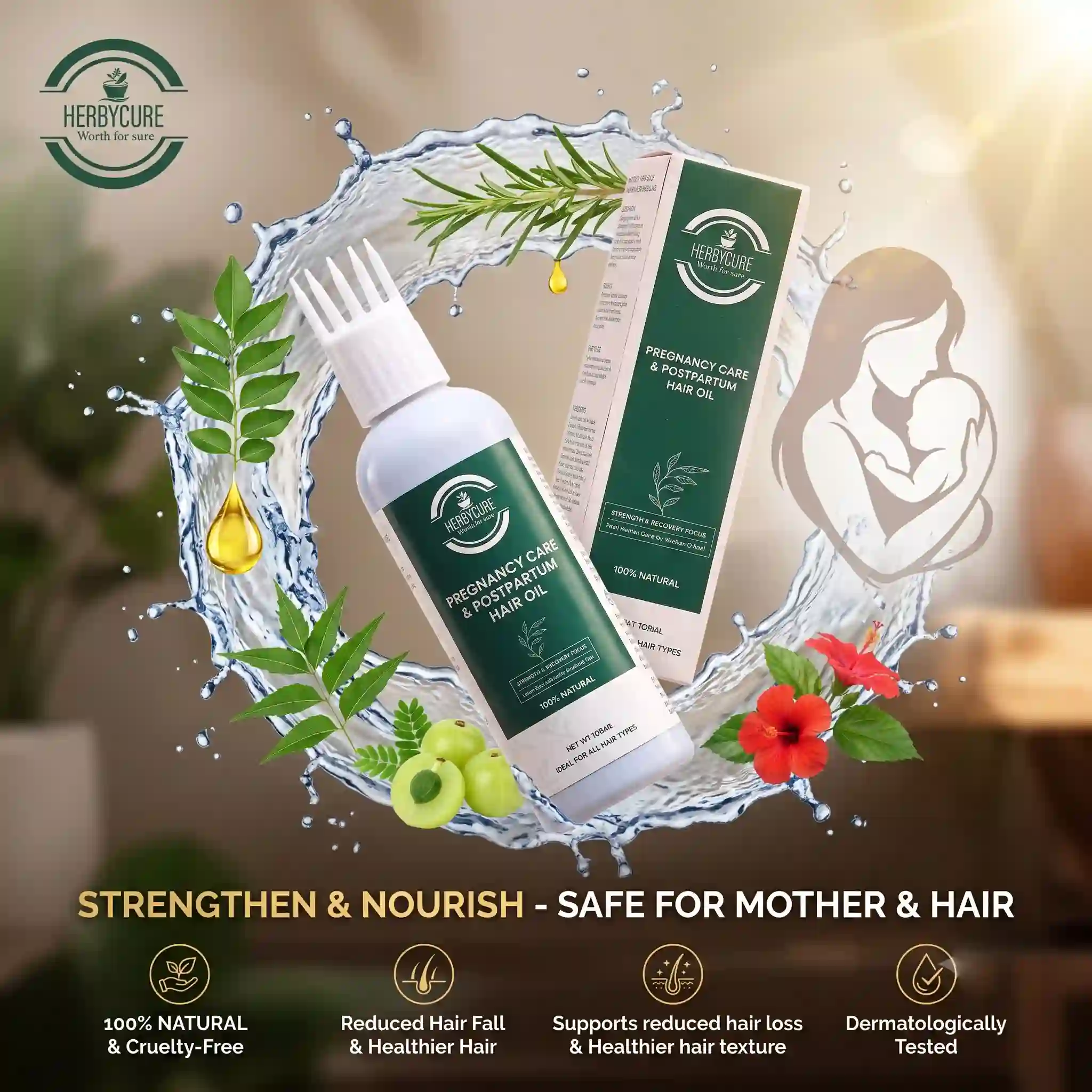 PREGNANCY CARE & POTPARTUM HAIR OIL - HBC-22