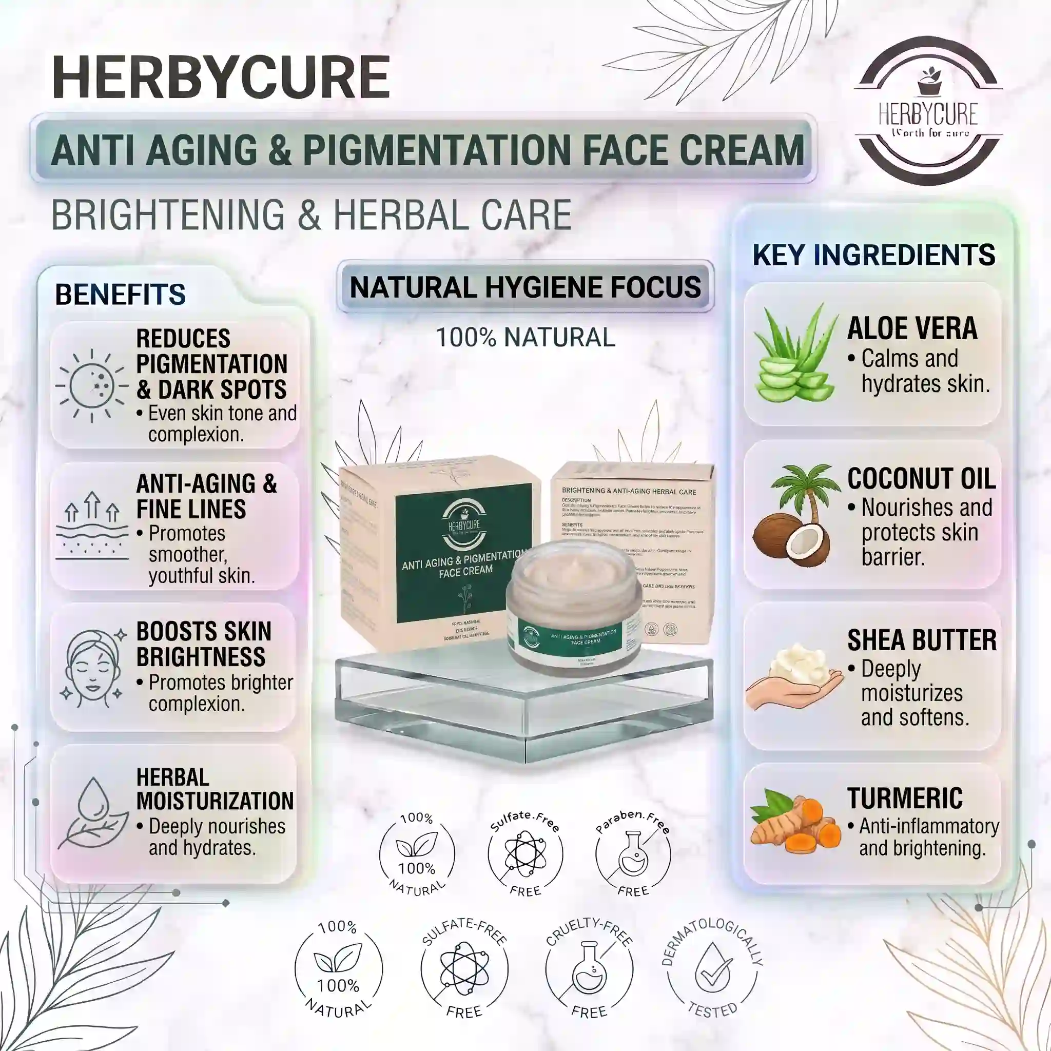 ANTI AGING & PIGMENTATION FACE CREAM - HBC - 45